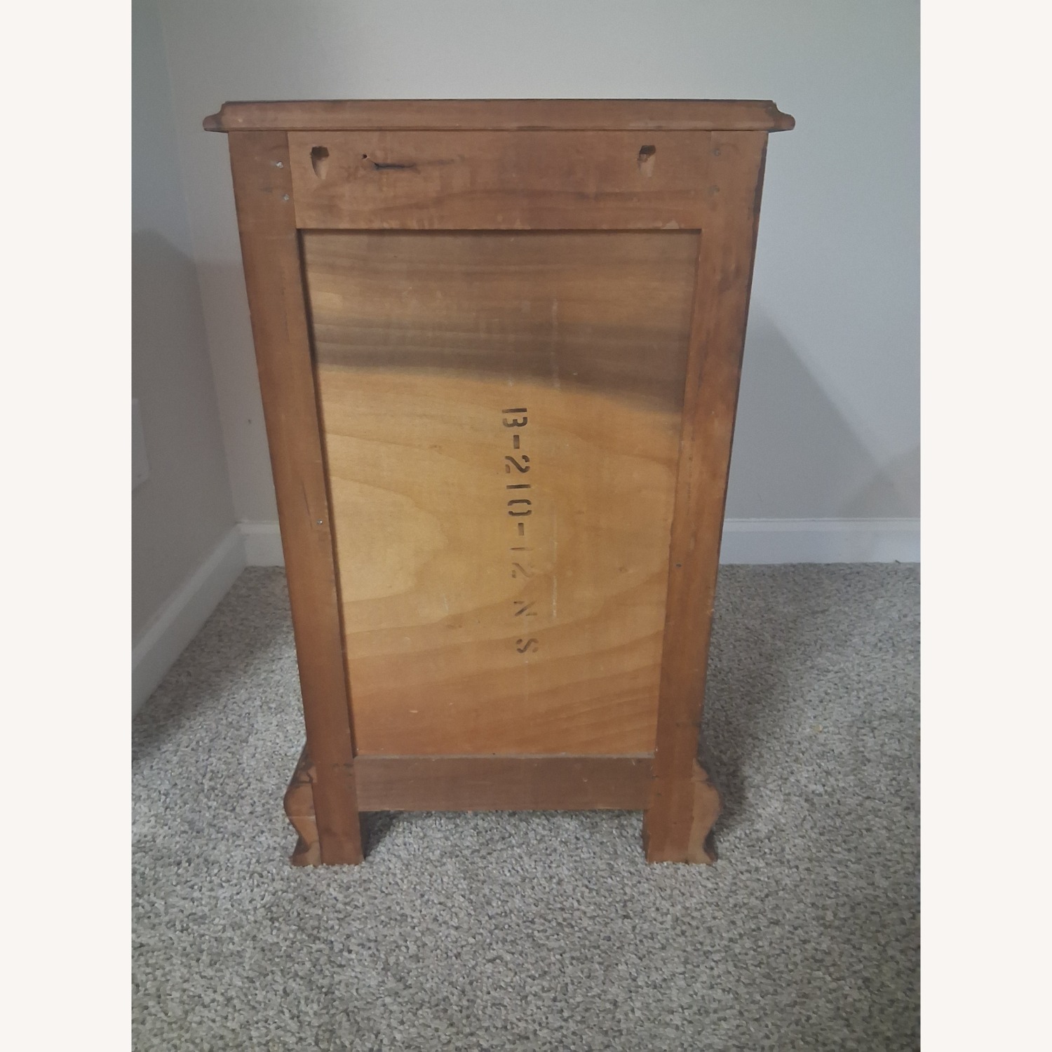 Antique Wood Side Table/ Stand With Gold Accents - image-14