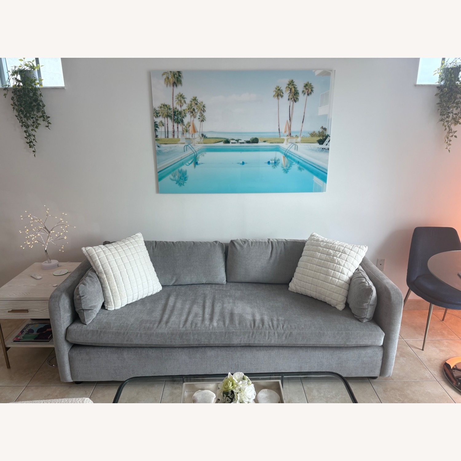 West Elm Light Gray Fabric 3+ Seater Sofa - image-2