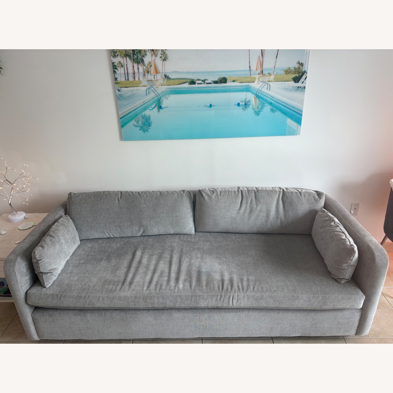 West Elm Light Gray Fabric 3+ Seater Sofa - image-3