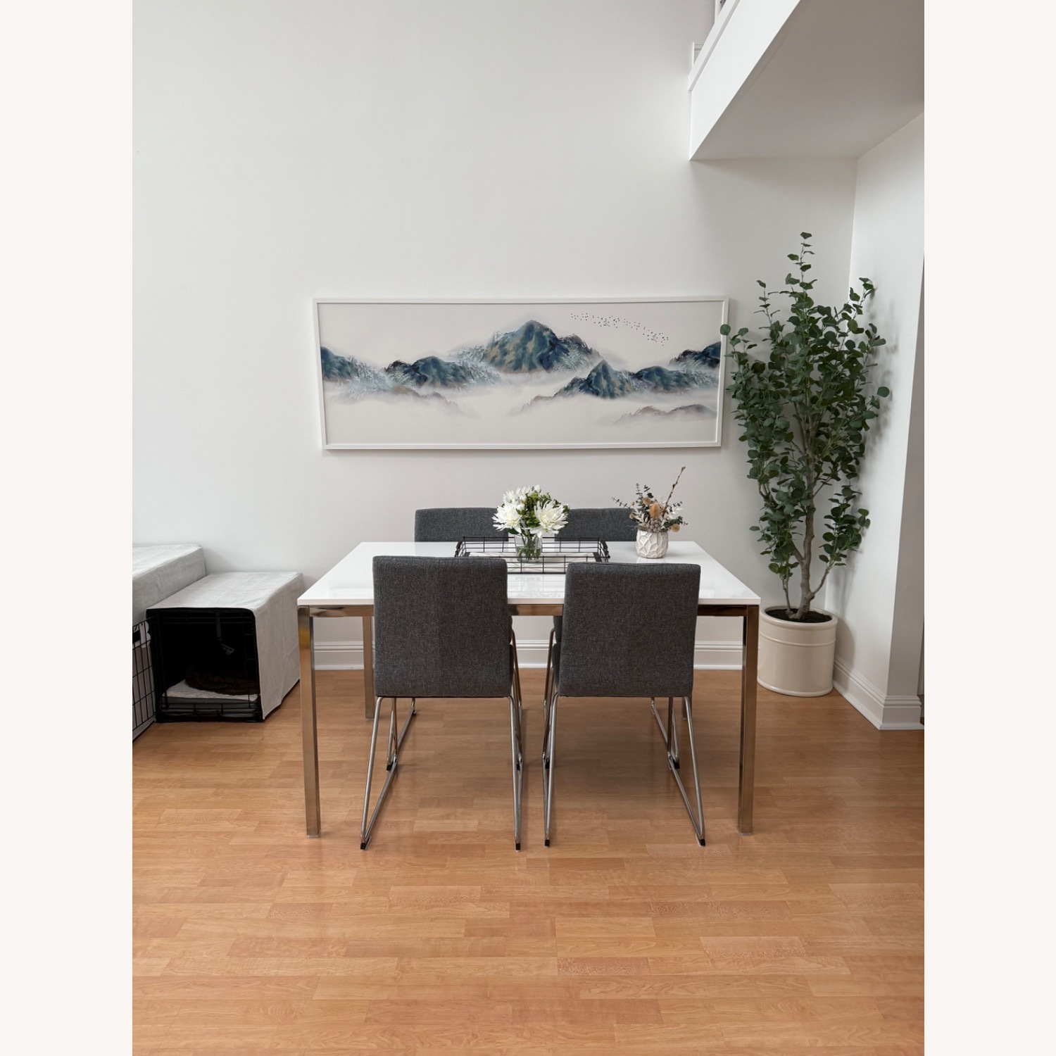 IKEA White Metal Dining Set - image-3