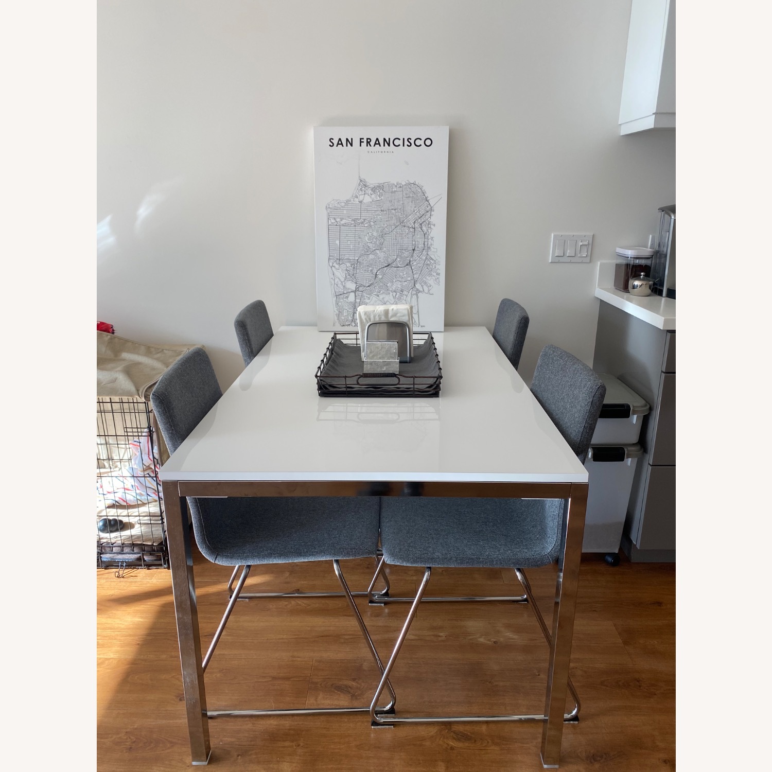 IKEA White Metal Dining Set - image-2
