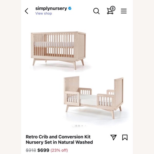 Used Retro Crib and Conversion Kit  for sale on AptDeco