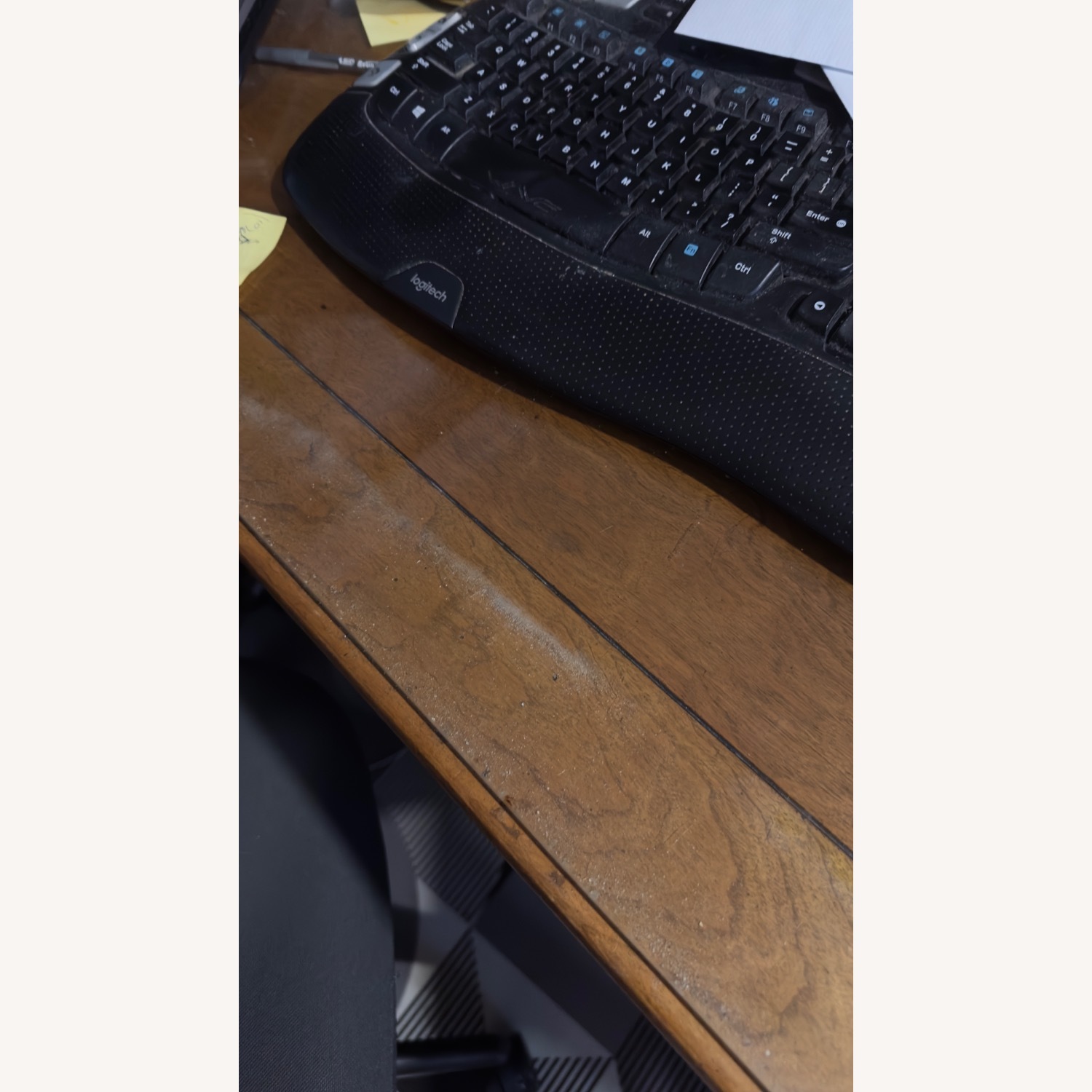 Vintage/Antique Light Brown Wood Dining Table - image-4