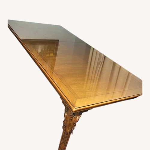 Used Vintage/Antique Light Brown Wood Dining Table for sale on AptDeco