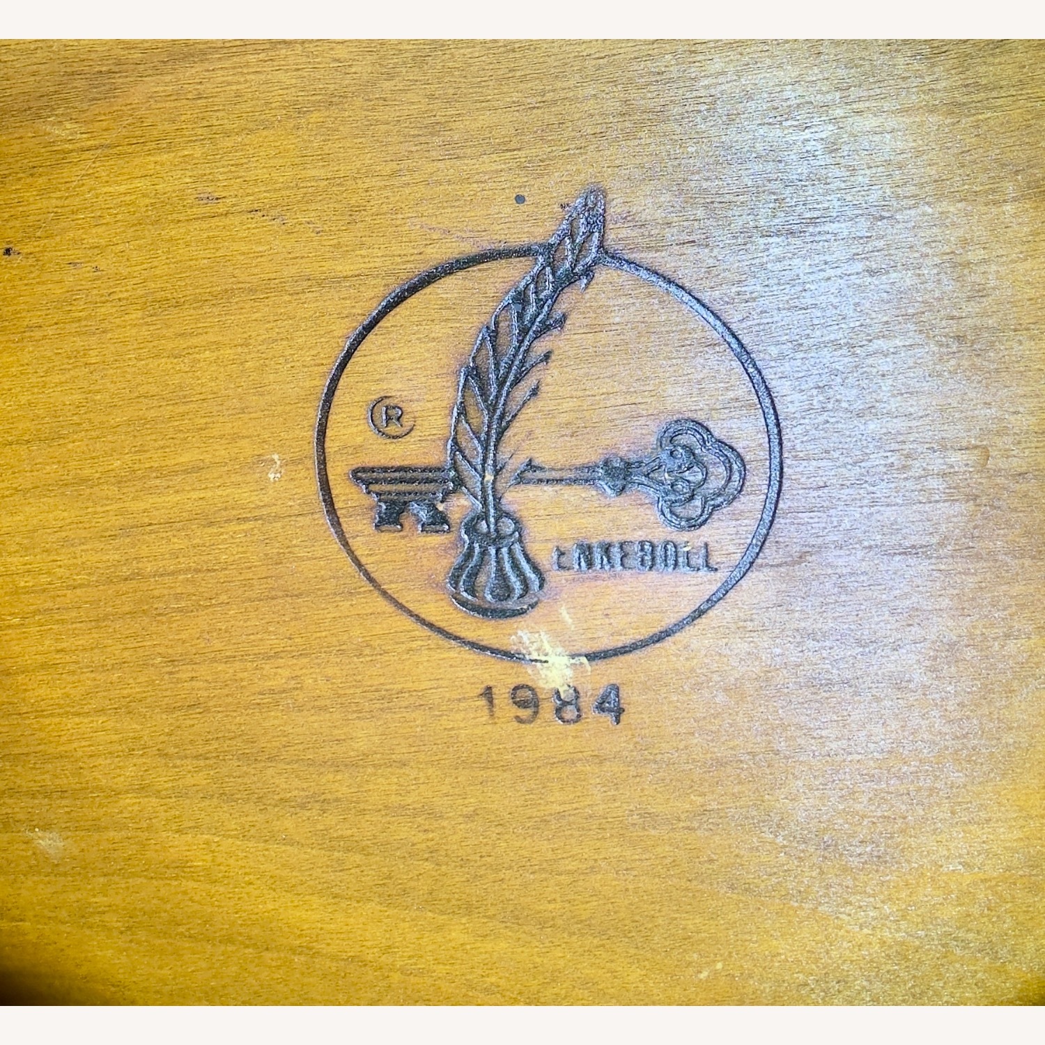 Vintage/Antique Light Brown Wood Dining Table - image-8