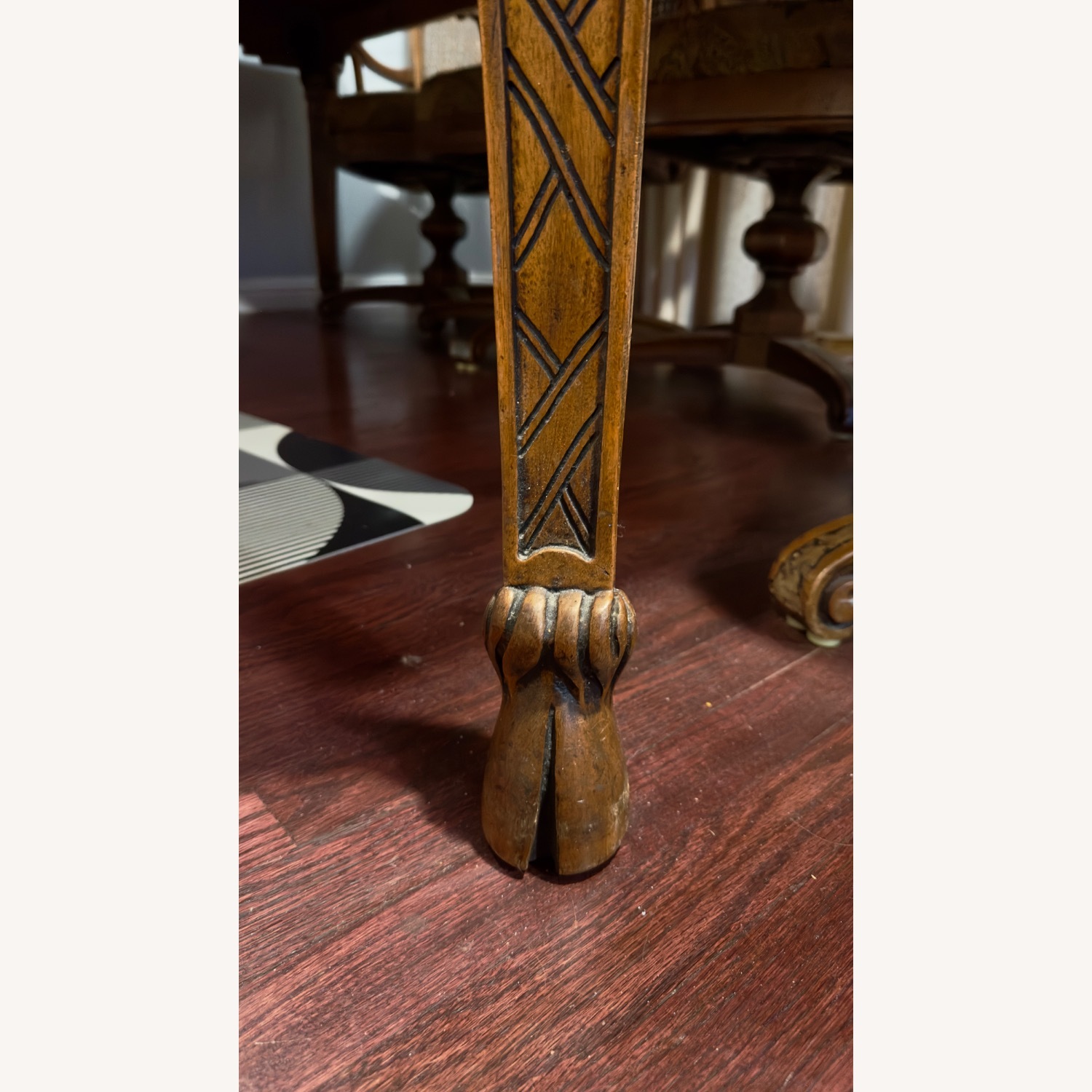 Vintage/Antique Light Brown Wood Dining Table - image-6