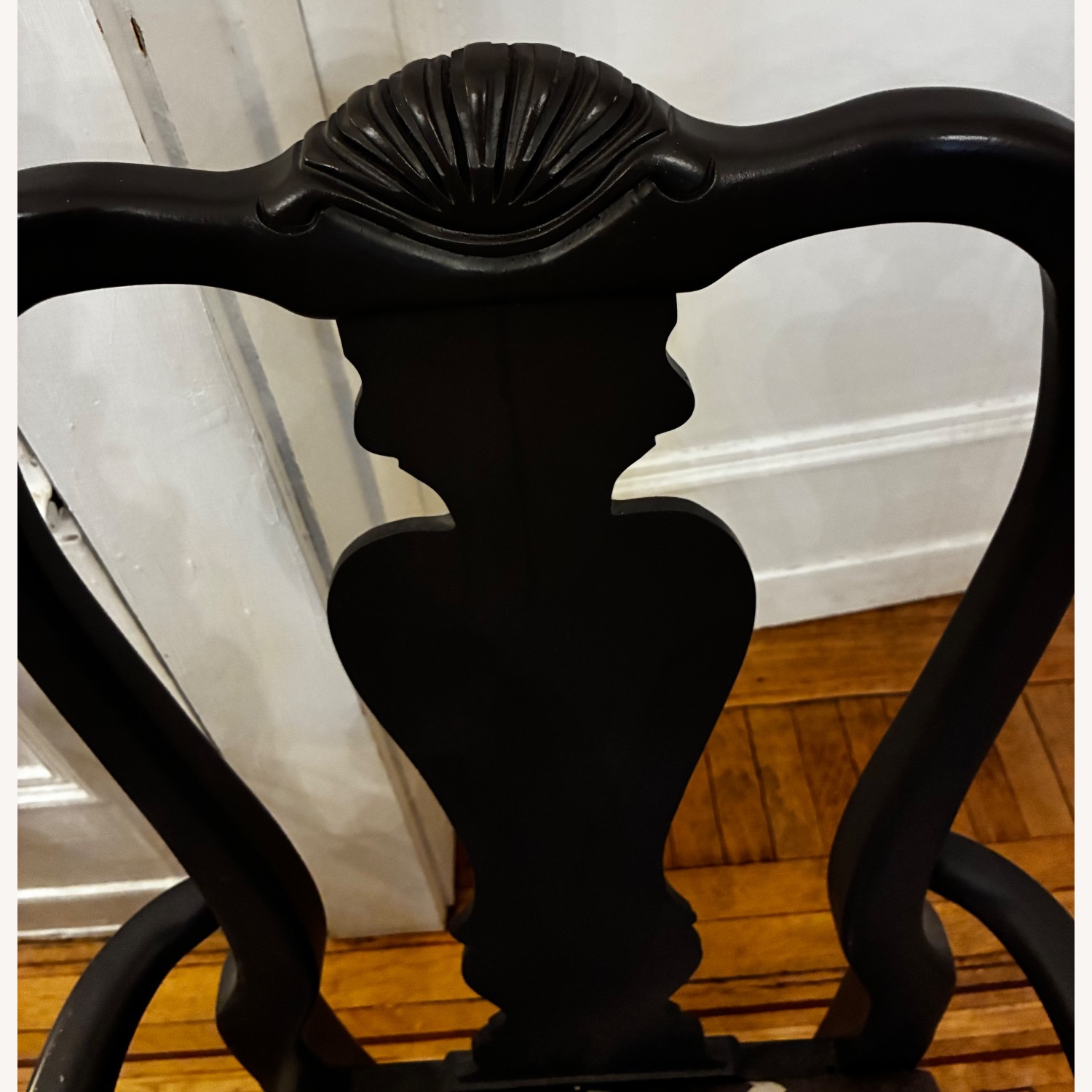 Queen Ann Solid Wood Gray Finish Dining Chairs - image-2