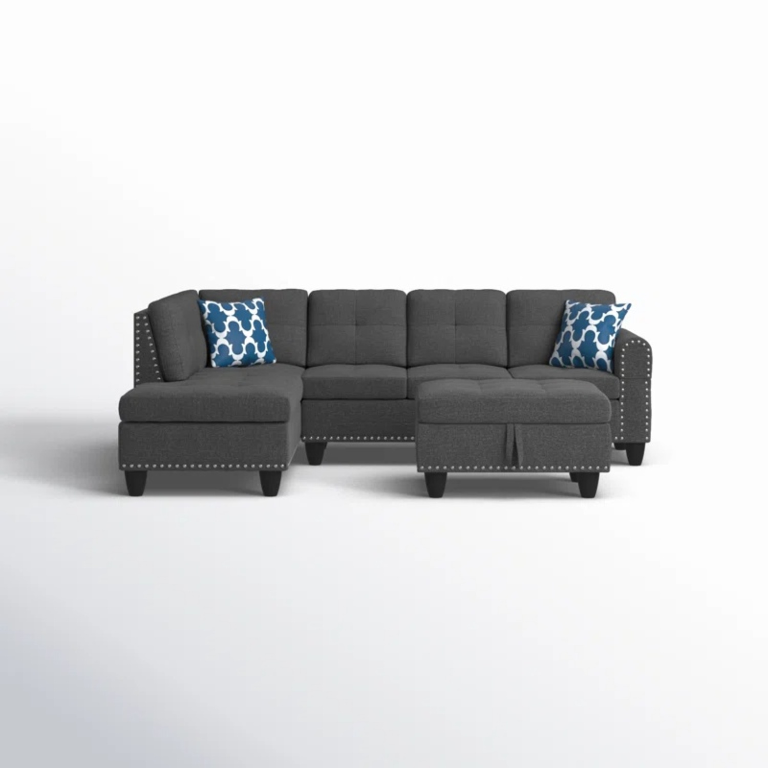 Wayfair Blue 2 Piece Sectional - image-7