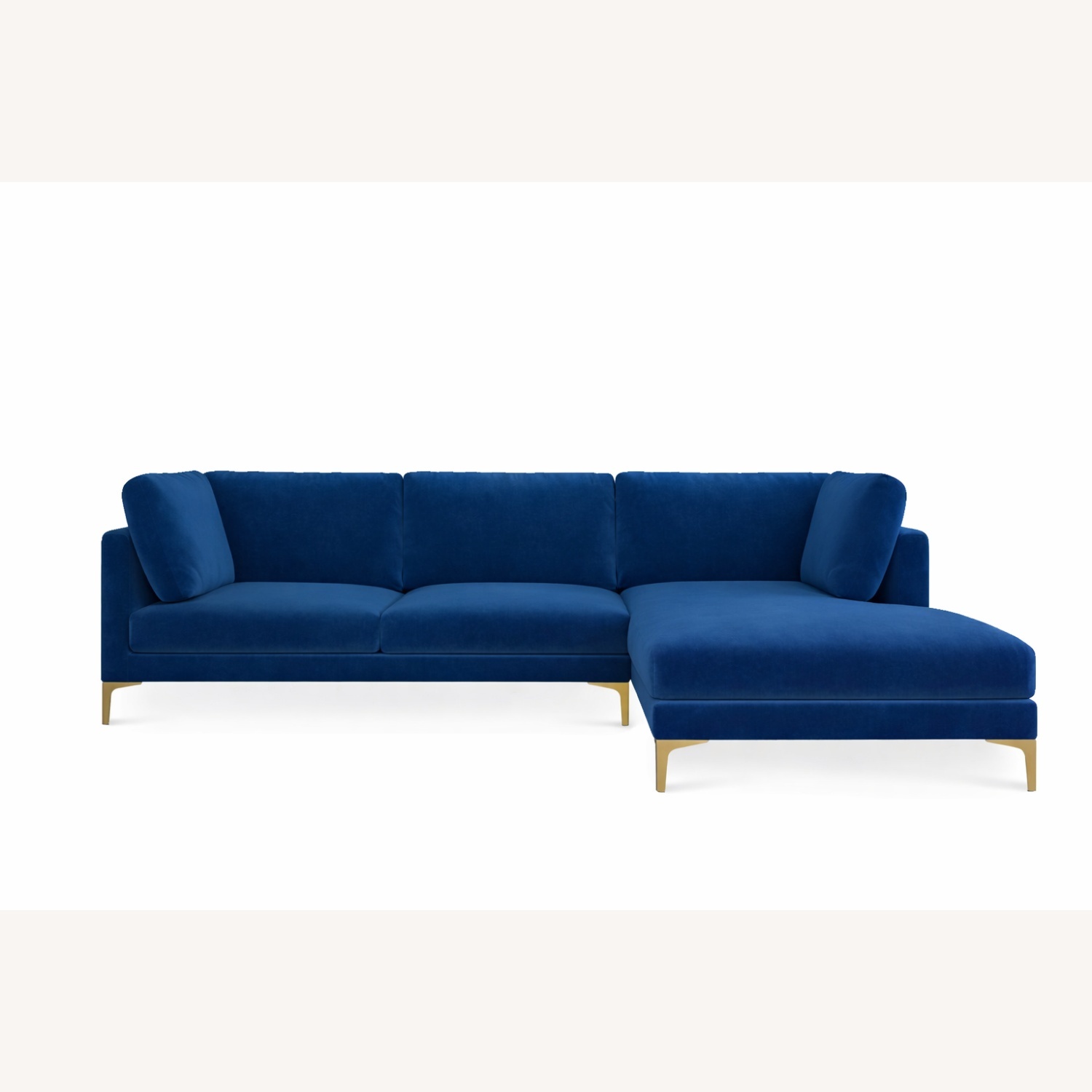 Castlery Adams Blue Suede 3+ Piece Sectional - image-5