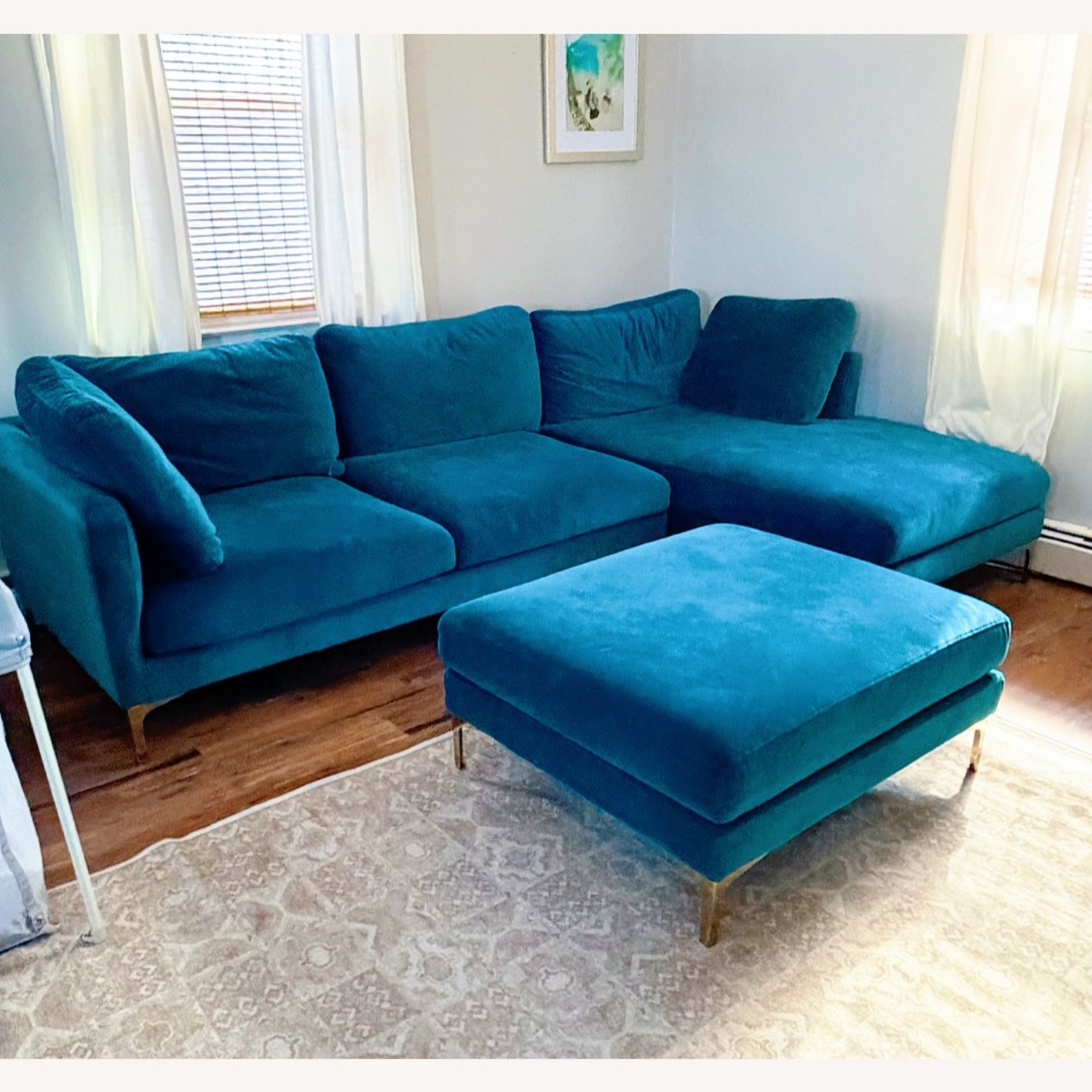 Castlery Adams Blue Suede 3+ Piece Sectional - image-4