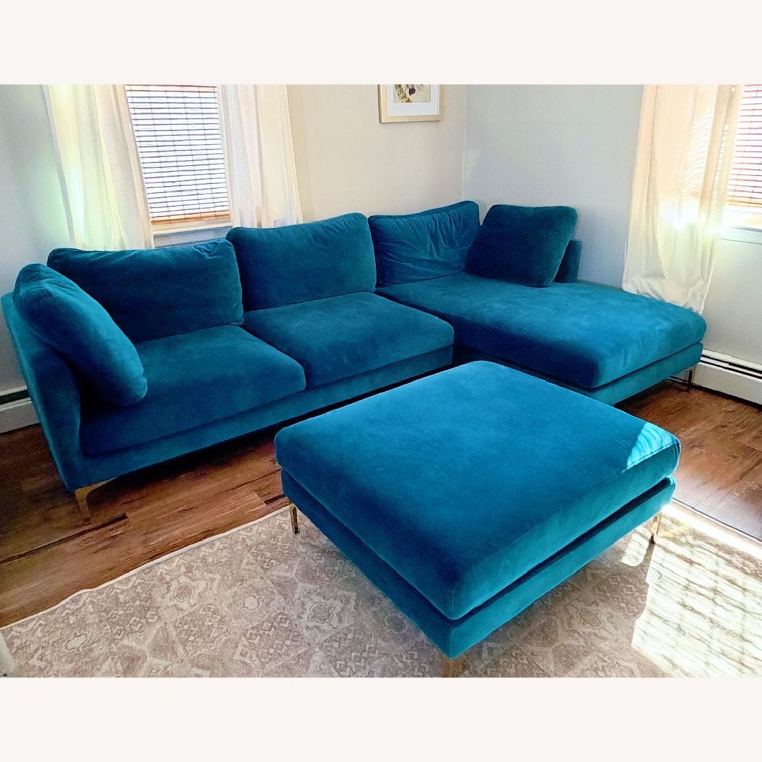 Castlery Adams Blue Suede 3+ Piece Sectional - image-3