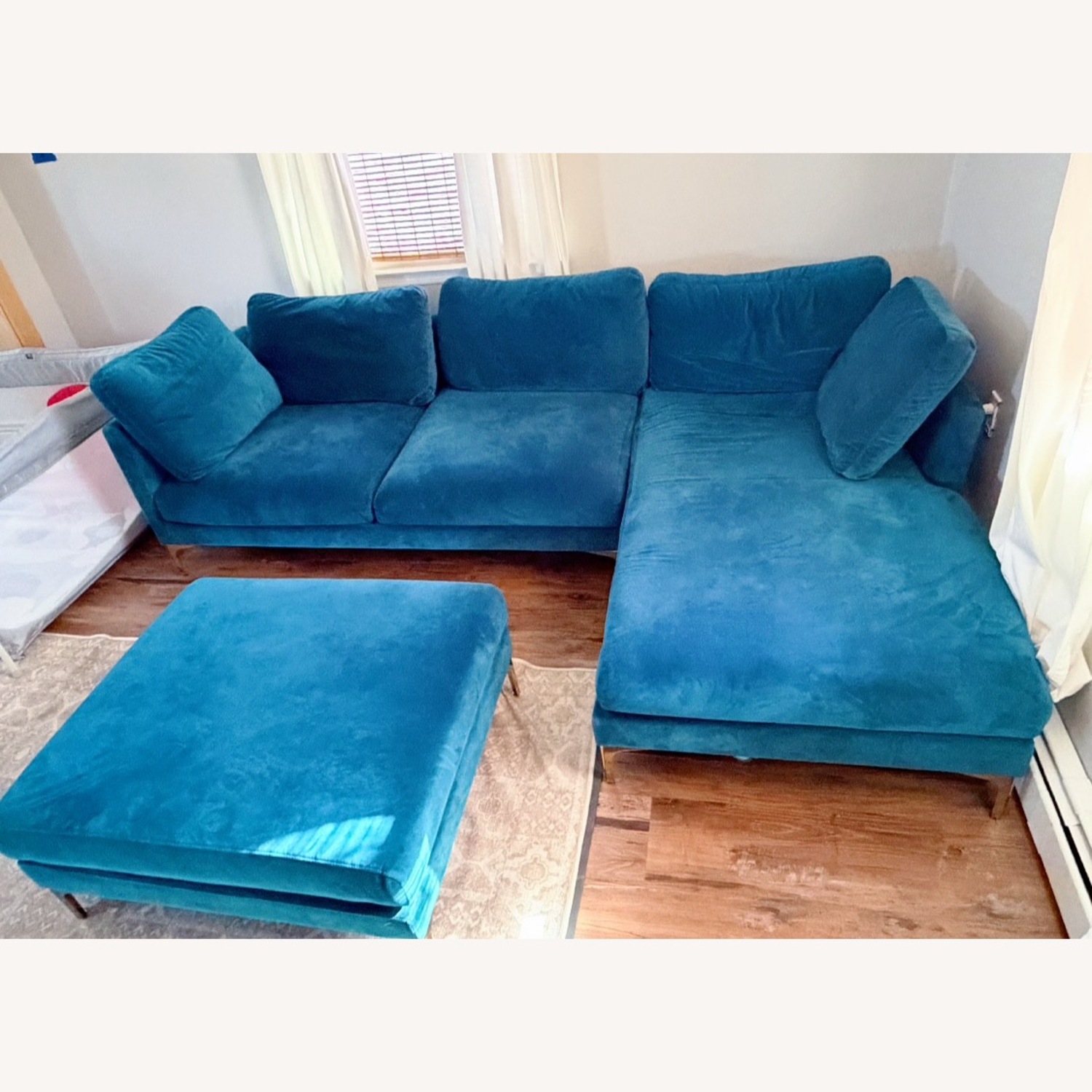 Castlery Adams Blue Suede 3+ Piece Sectional - image-2