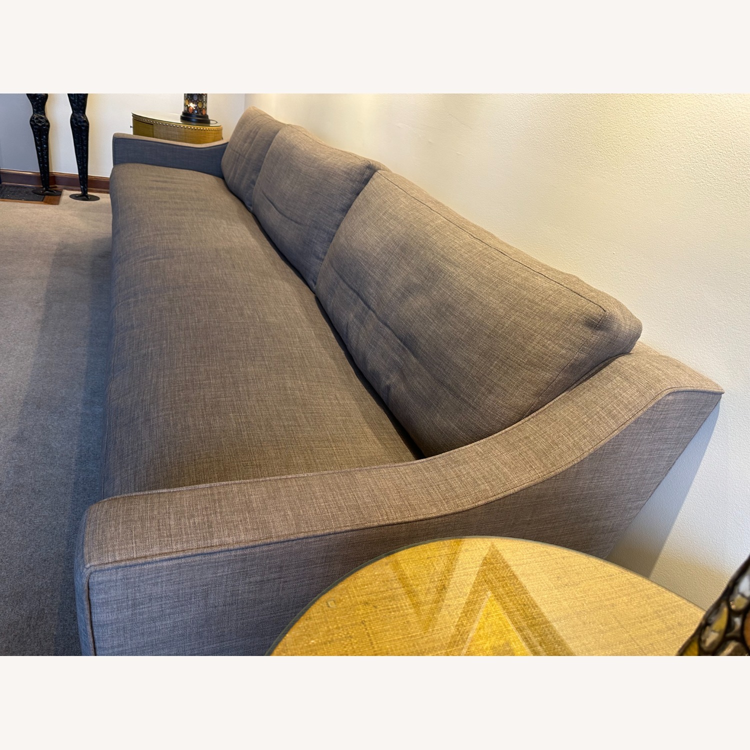 Light Gray Fabric 3+ Seater Sofa - image-3