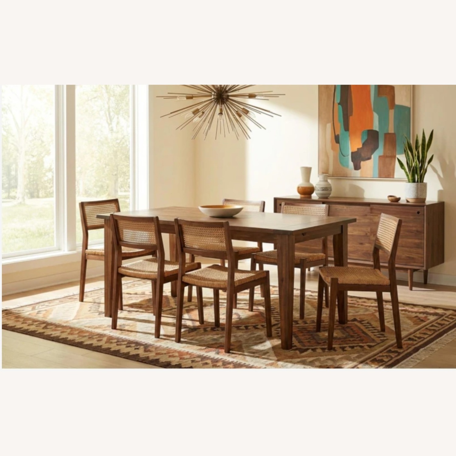 Living Spaces Elle Dark Brown Wood Dining Table - image-2