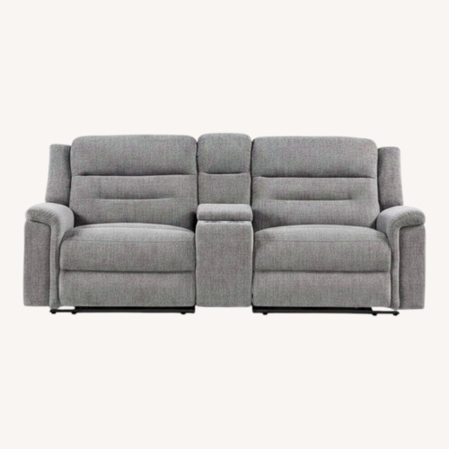 Used Living Spaces Dutton Loveseat Recliner With Console for sale on AptDeco