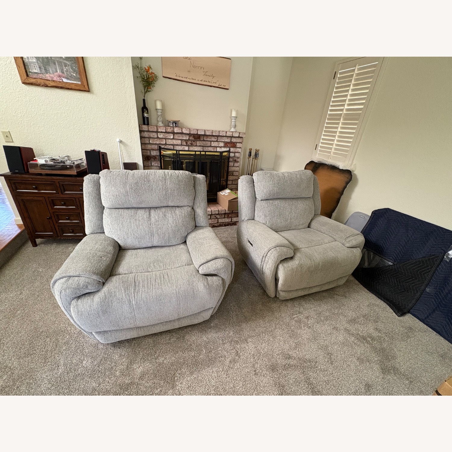Living Spaces Dutton Loveseat Recliner With Console - image-3