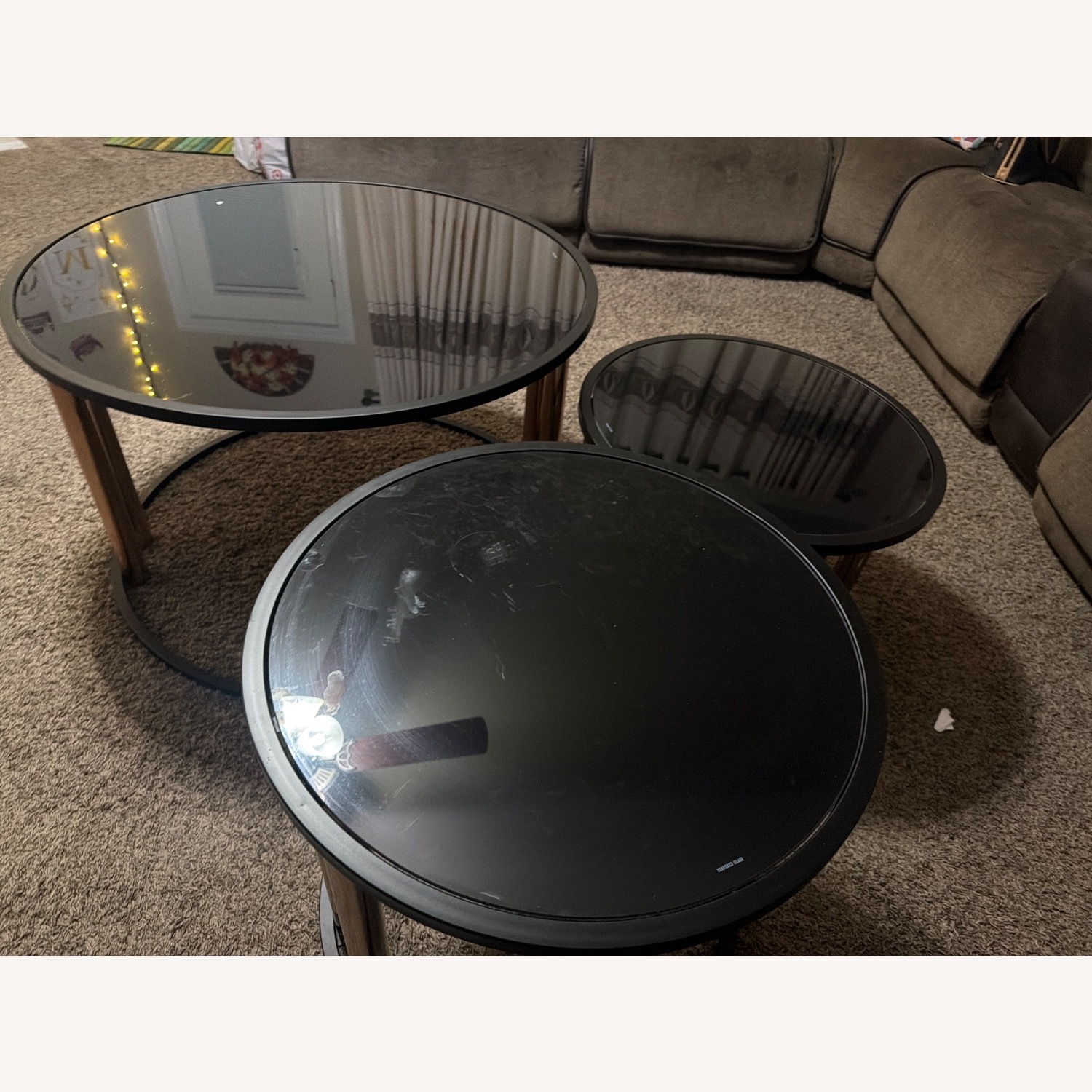 Black Glass Coffee Table - image-4