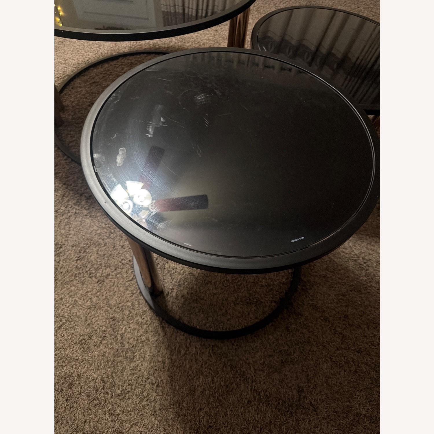 Black Glass Coffee Table - image-5