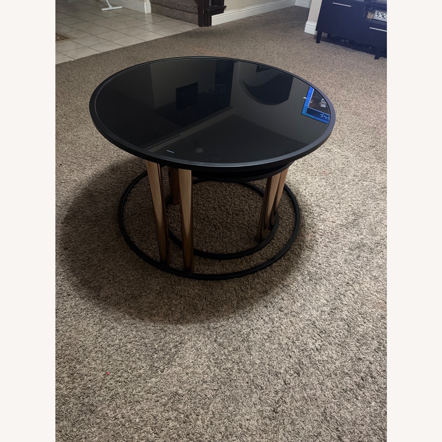 Black Glass Coffee Table - image-2