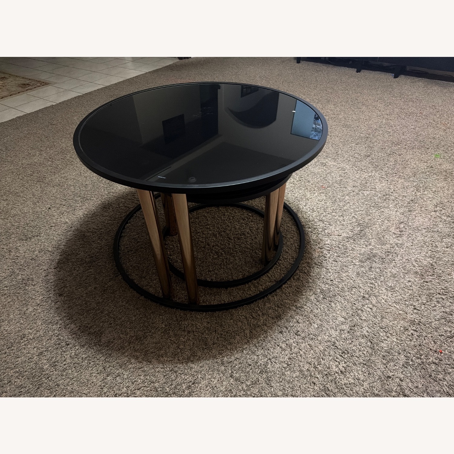 Black Glass Coffee Table - image-3