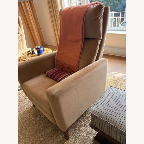 Used Room and Board Wynton Modern Tan Recliner  for sale on AptDeco