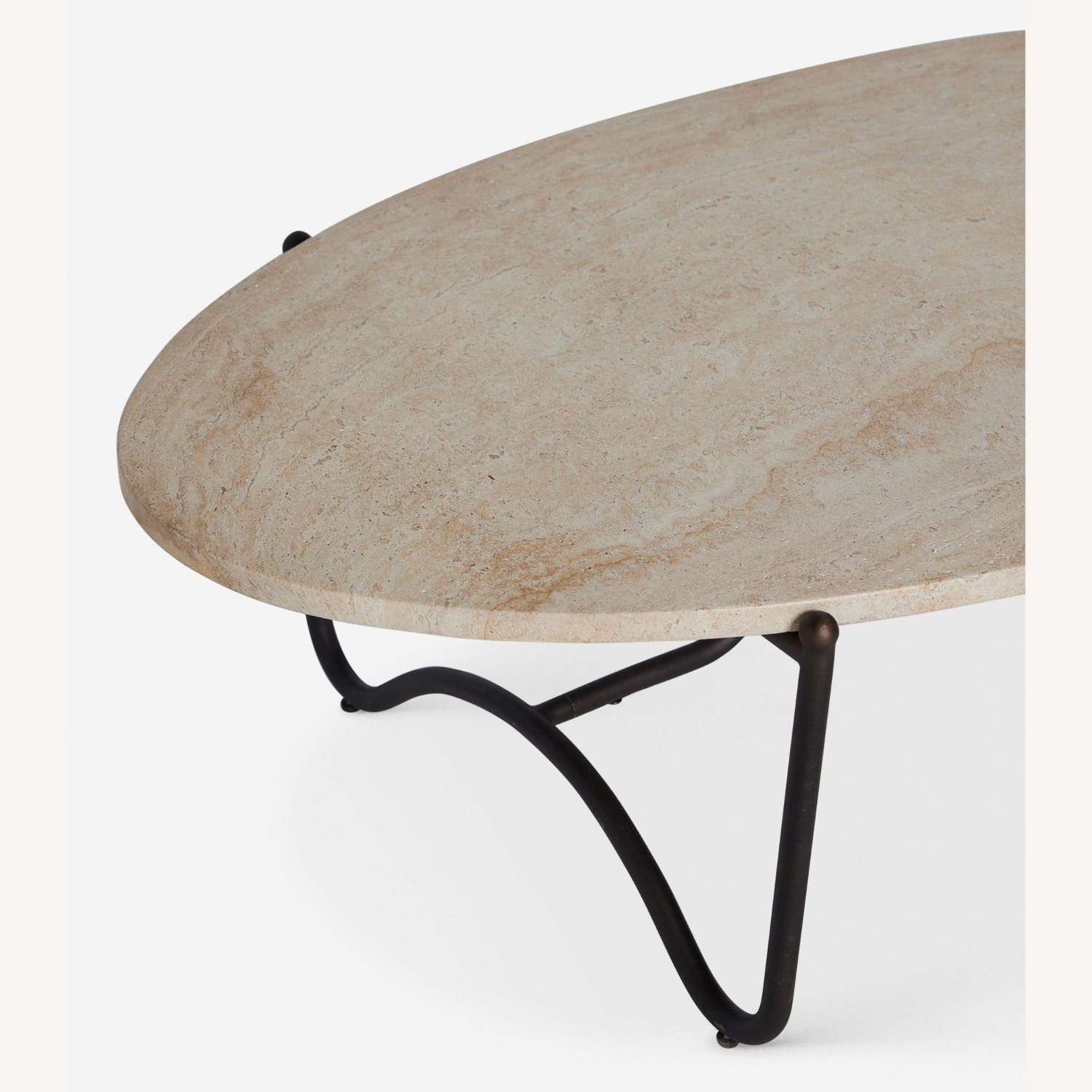 Lulu and Georgia Round Stone Top Coffee Table - image-3