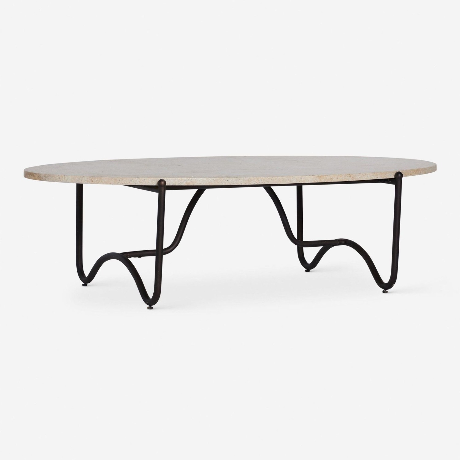 Lulu and Georgia Round Stone Top Coffee Table - image-1