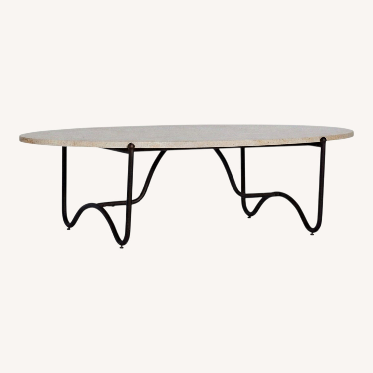 Lulu and Georgia Round Stone Top Coffee Table - image-0