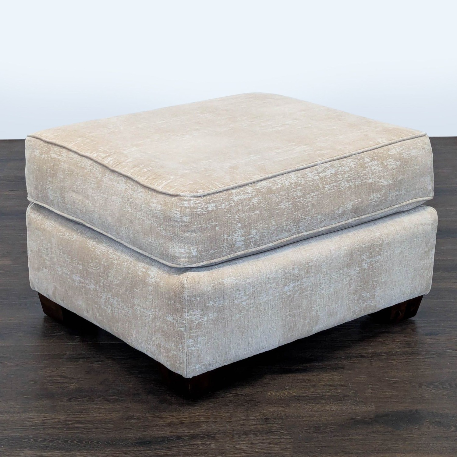 Upholstered Ottoman with Bun Feet	 - image-2