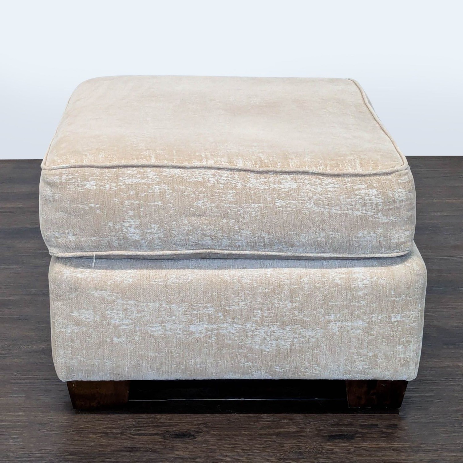 Upholstered Ottoman with Bun Feet	 - image-3