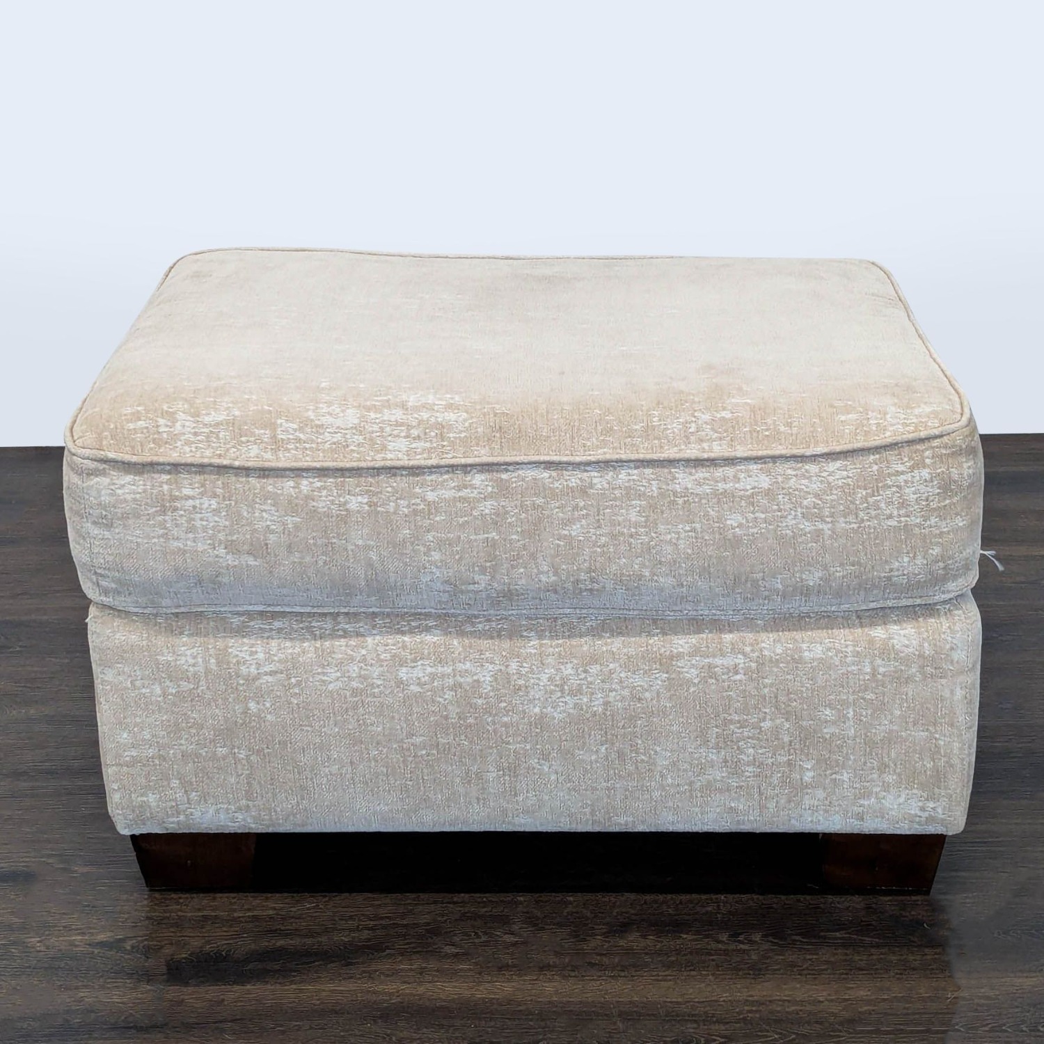 Upholstered Ottoman with Bun Feet	 - image-4