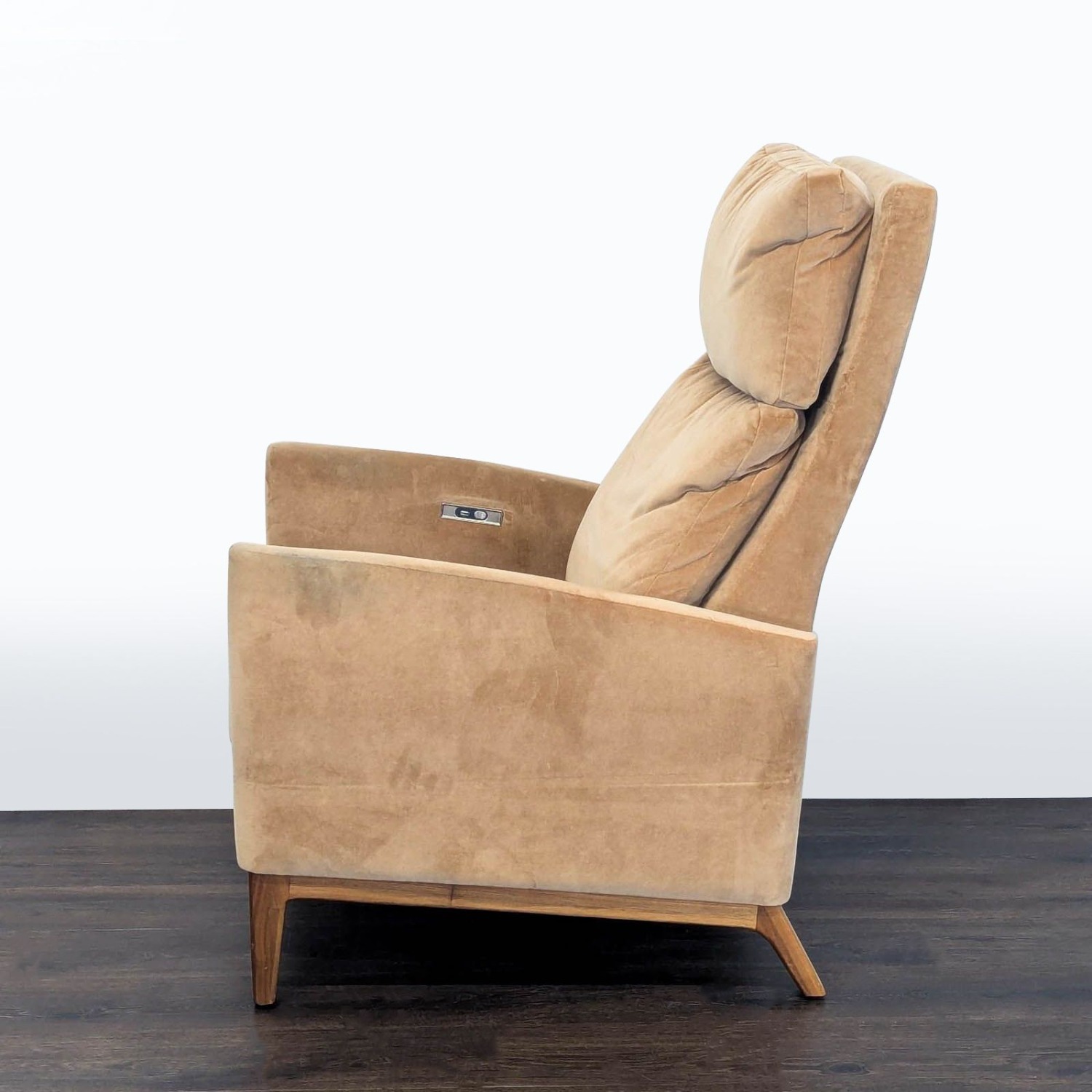 Room and Board Tan Power Recliner Lounge Chair - image-5