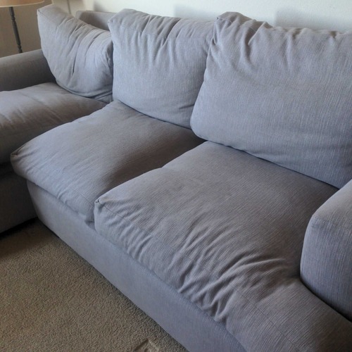 Used Modern Light Gray L-Shaped Sectional Sofa  for sale on AptDeco