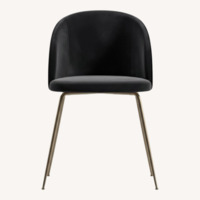 Rove Concepts Iris Black Velvet Dining Chair 