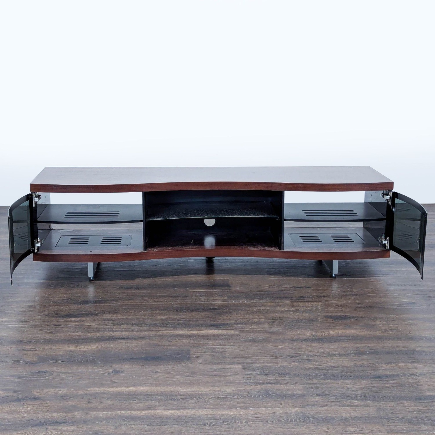 BDI Ola Chocolate Curved TV Cabinet - image-2