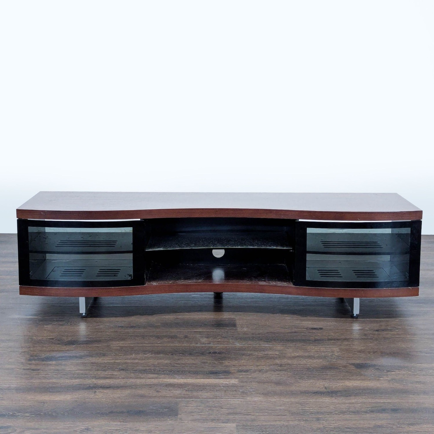 BDI Ola Chocolate Curved TV Cabinet - image-1