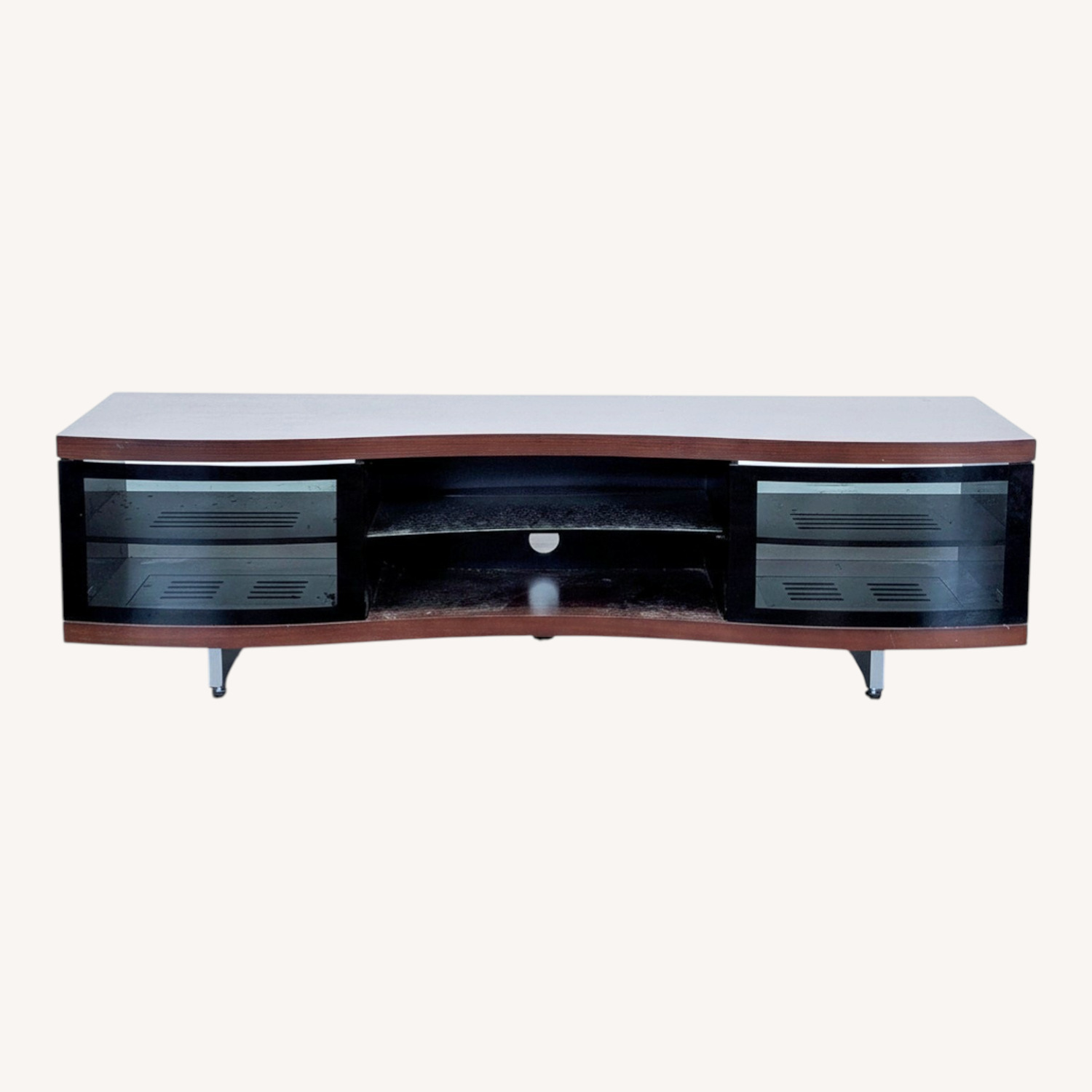 BDI Ola Chocolate Curved TV Cabinet - image-0