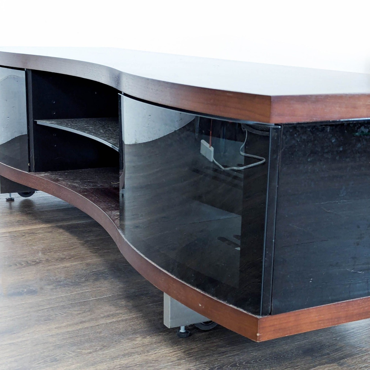 BDI Ola Chocolate Curved TV Cabinet - image-7