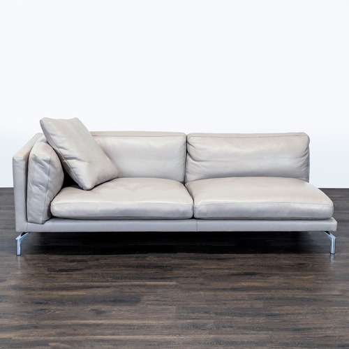 Used Design Within Reach Como Modern Grey Leather  for sale on AptDeco