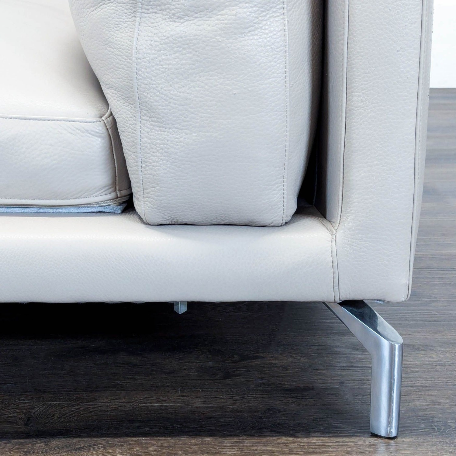 Design Within Reach Como Modern Grey Leather  - image-6