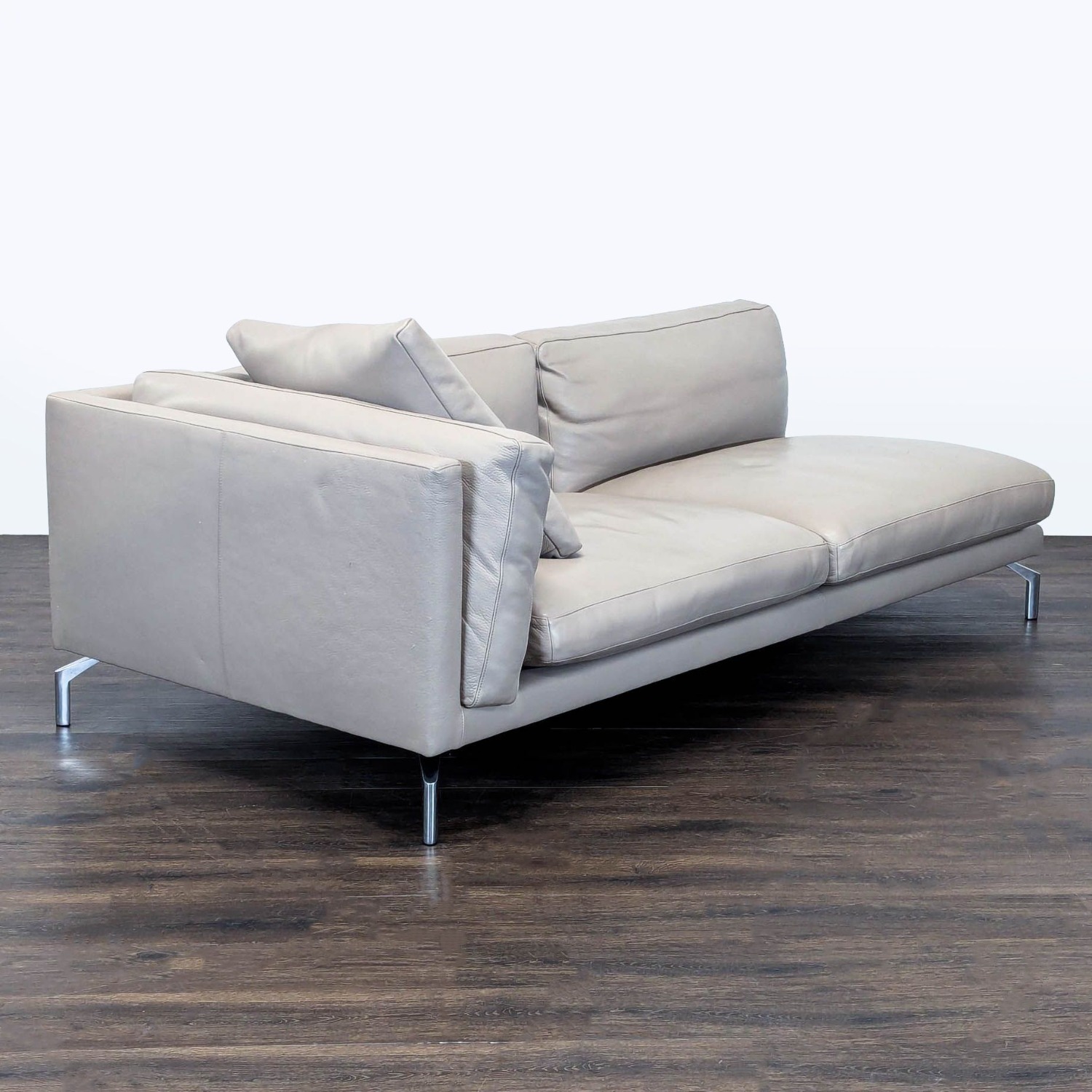 Design Within Reach Como Modern Grey Leather  - image-2