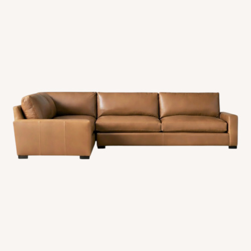 Used Arhaus Remington Leather 2 Piece Sectional for sale on AptDeco