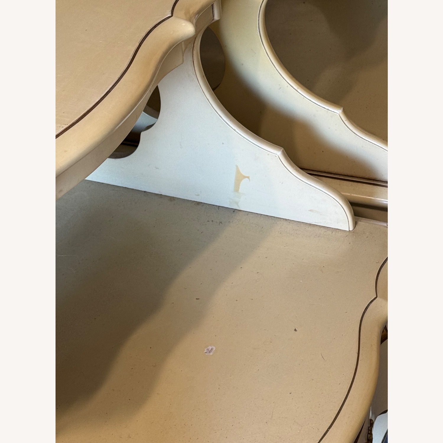 Vintage/Antique White Wood Nightstands - image-6