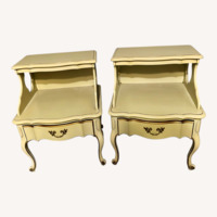Vintage/Antique White Wood Nightstands