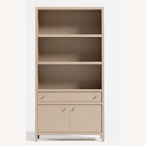 Used Crate & Barrel Kane Natural Wood Bookcase for sale on AptDeco