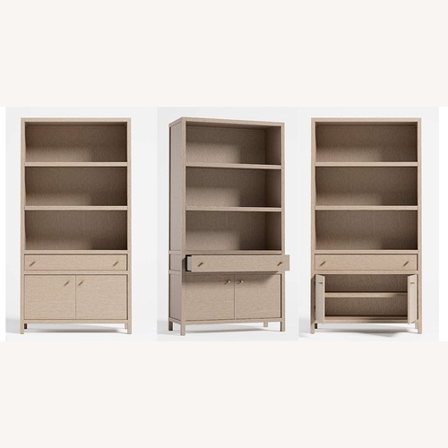 Used Crate & Barrel Kane Natural Wood Bookcase for sale on AptDeco