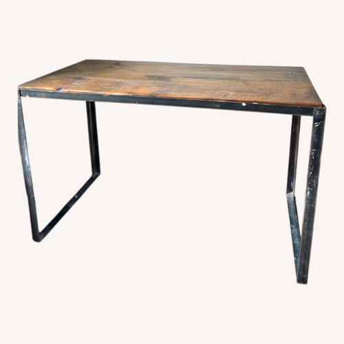Used Dark Brown Wood Kitchen Island for sale on AptDeco