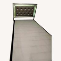 Silver Led Light up Full Size Bed