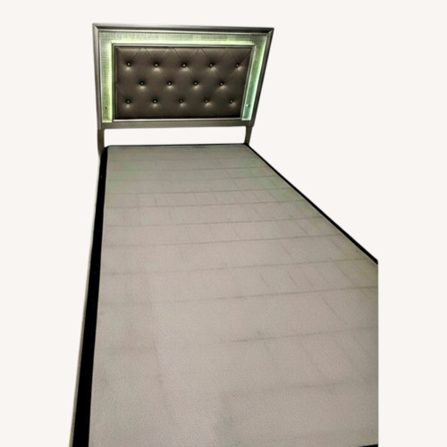Used Silver Led Light up Full Size Bed for sale on AptDeco