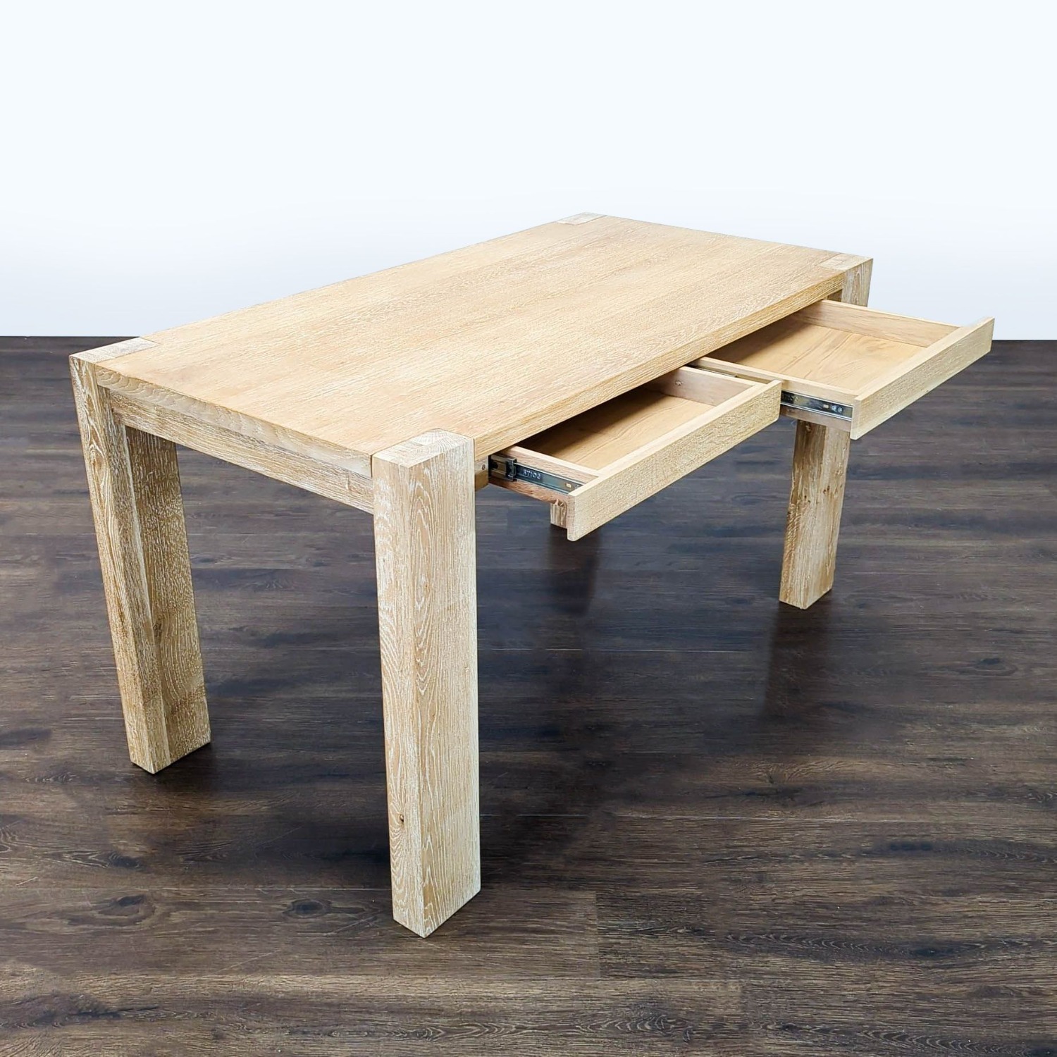 Crate and Barrel Terra Light Wood Desk - image-6